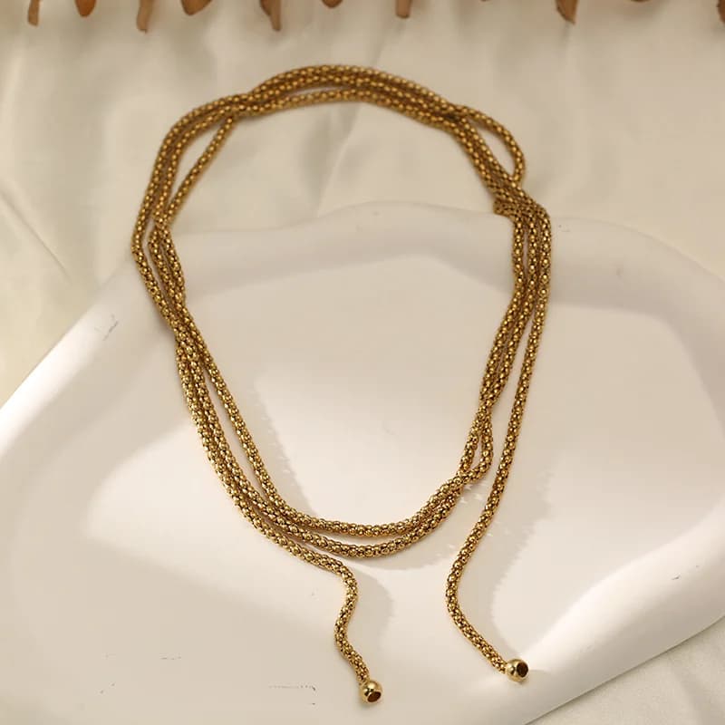 Layered Long Chain Necklace