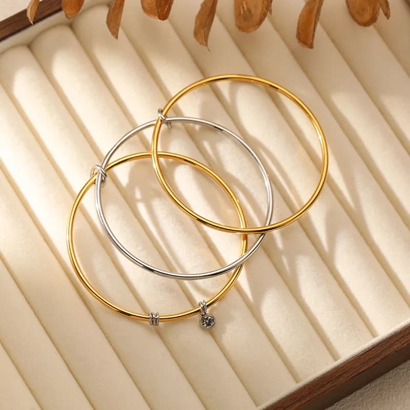 316L Stainless Steel Multi-Layer Zirconia Stacking Bracelet