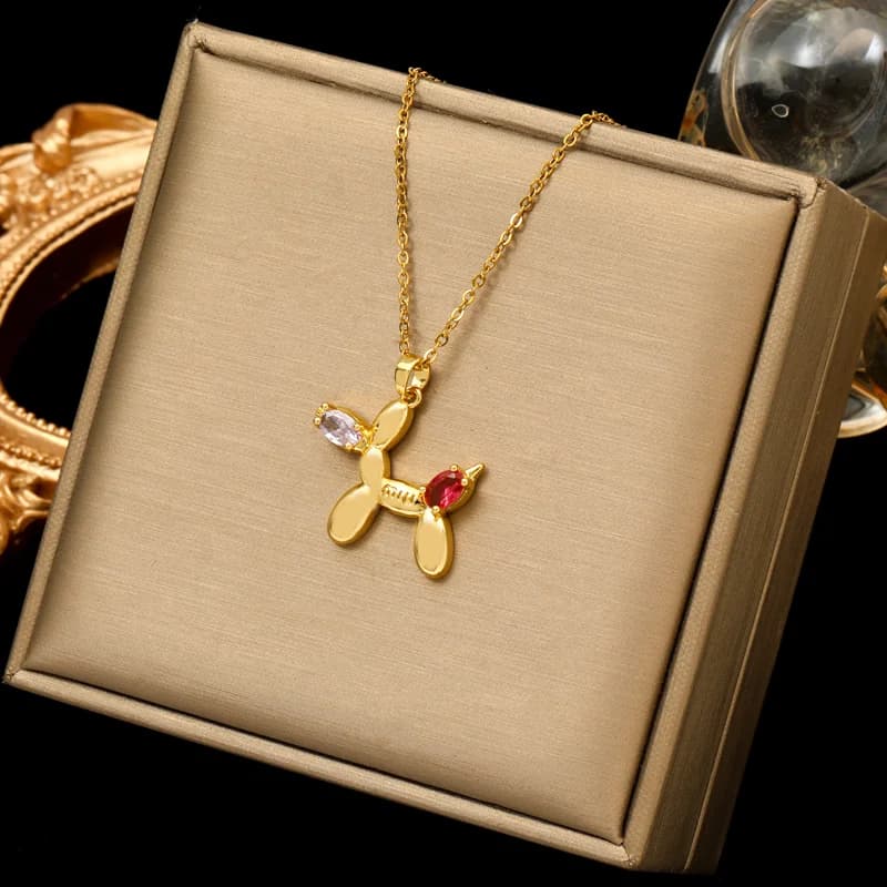 Balloon Dog Pendant Necklace