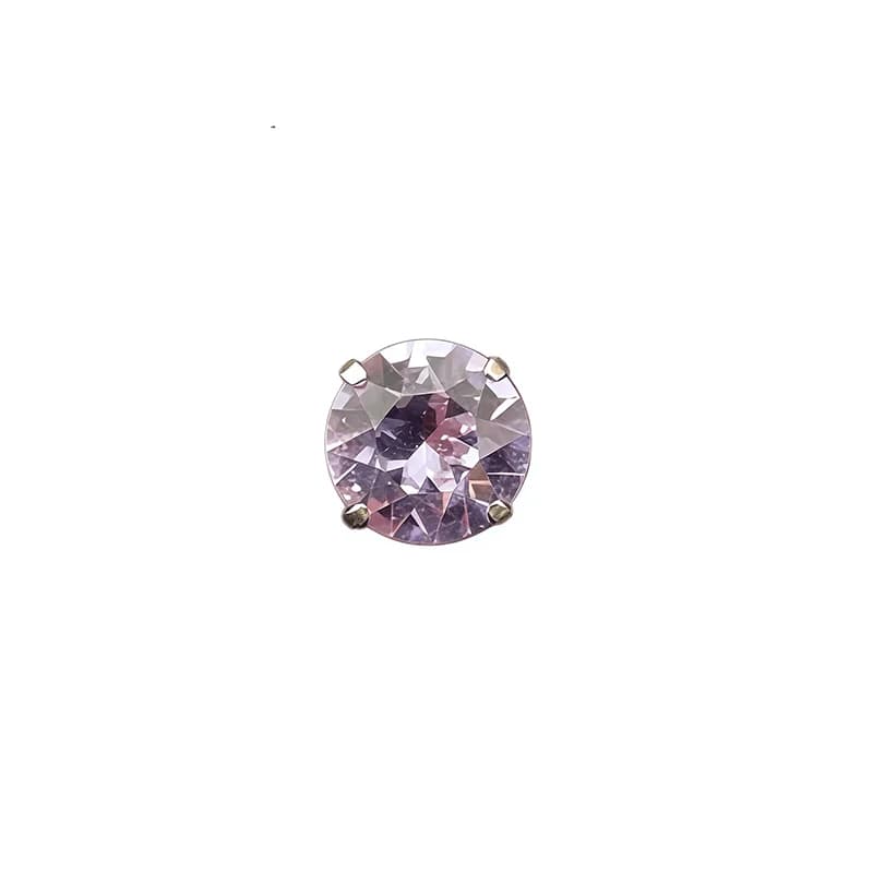 Titanium Spiral Cubic Zirconia Helix Piercing, 16G