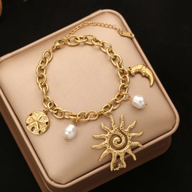 316L Stainless Steel Shell Starfish Beach Bracelet
