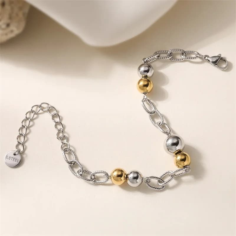 Bead Link Chain Bracelet