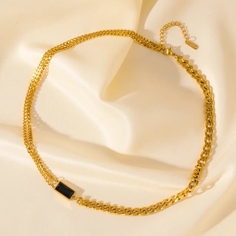 Colorful Zircon Crystal Necklace