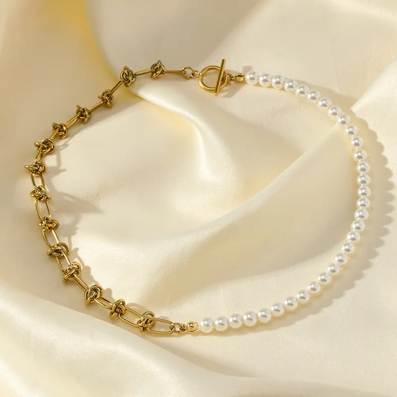 Thick Stainless Steel Neck Chain, Gold Color