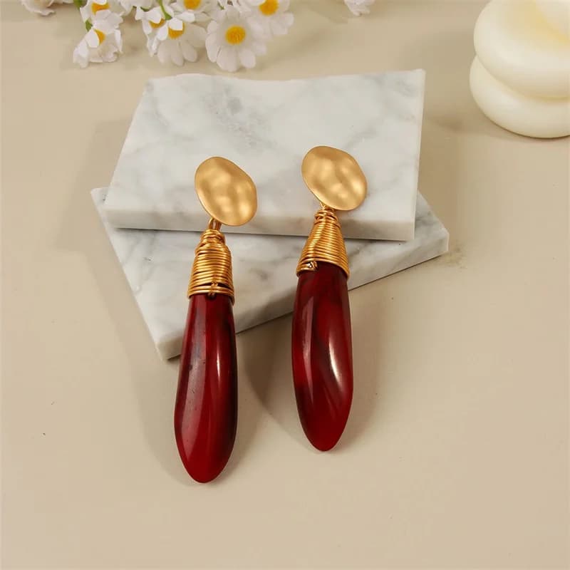 Bohemian Resin Drop Dangle Earrings