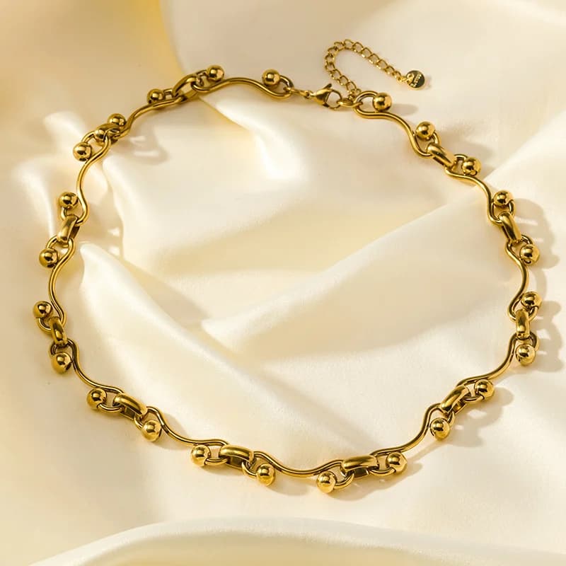 Thick Stainless Steel Neck Chain, Gold Color