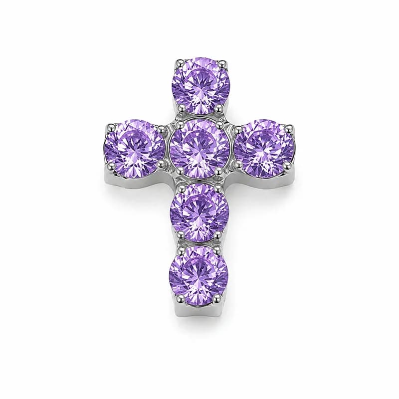 Titanium Spiral Cross Zircon Body Piercing