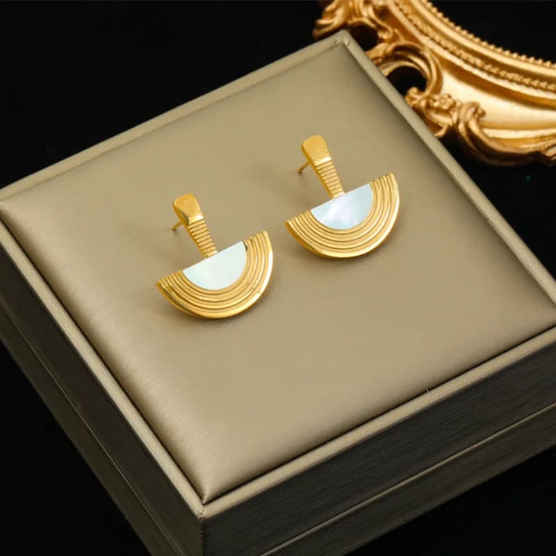 Phoenix Leopard Cross Pearl Earrings