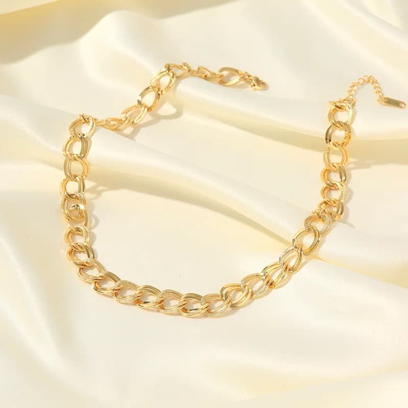 Link Chain Necklace, 18K Gold Plated