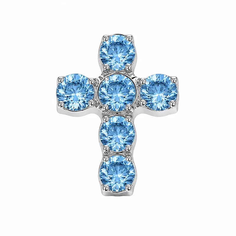Titanium Spiral Cross Zircon Body Piercing